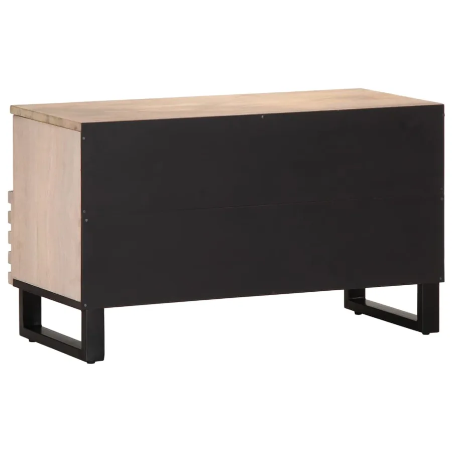 Meuble TV 80x34x46 cm bois massif de manguier - 5