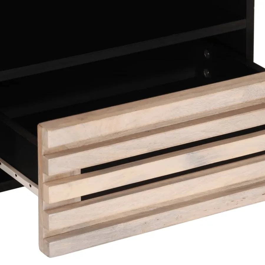 Meuble TV 80x34x46 cm bois massif de manguier - 6