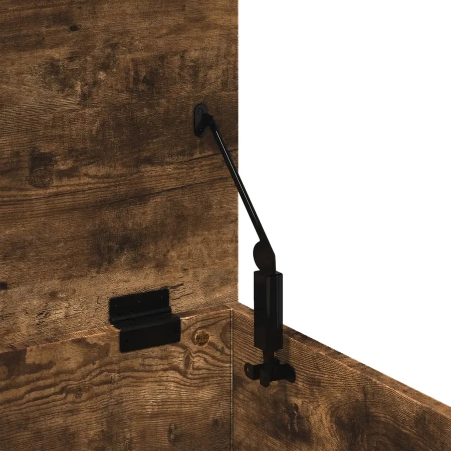 Boîte de rangement chêne fumé 60x35x35 cm bois d'ingénierie - 9