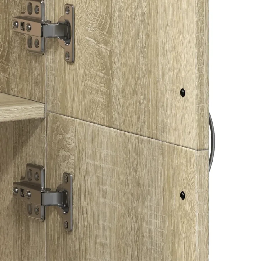 Armoire de classement chêne sonoma 60x32x153 cm bois ingénierie - 8