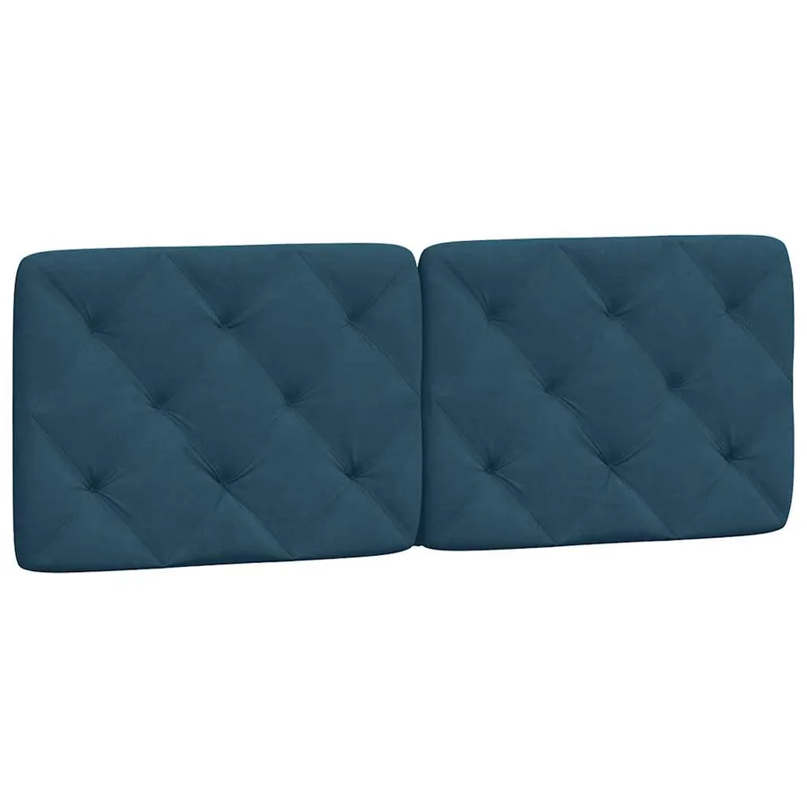 Cadre de lit sans matelas bleu 140x200 cm velours - 6