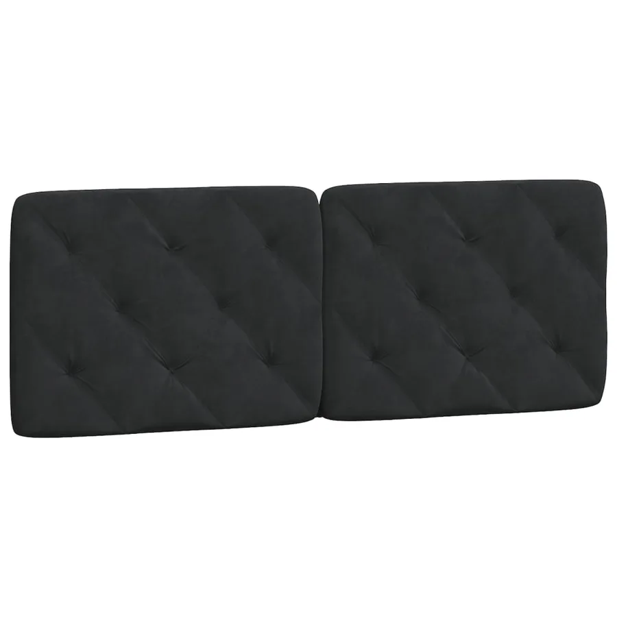 Coussin de tête de lit noir 140 cm velours - 2