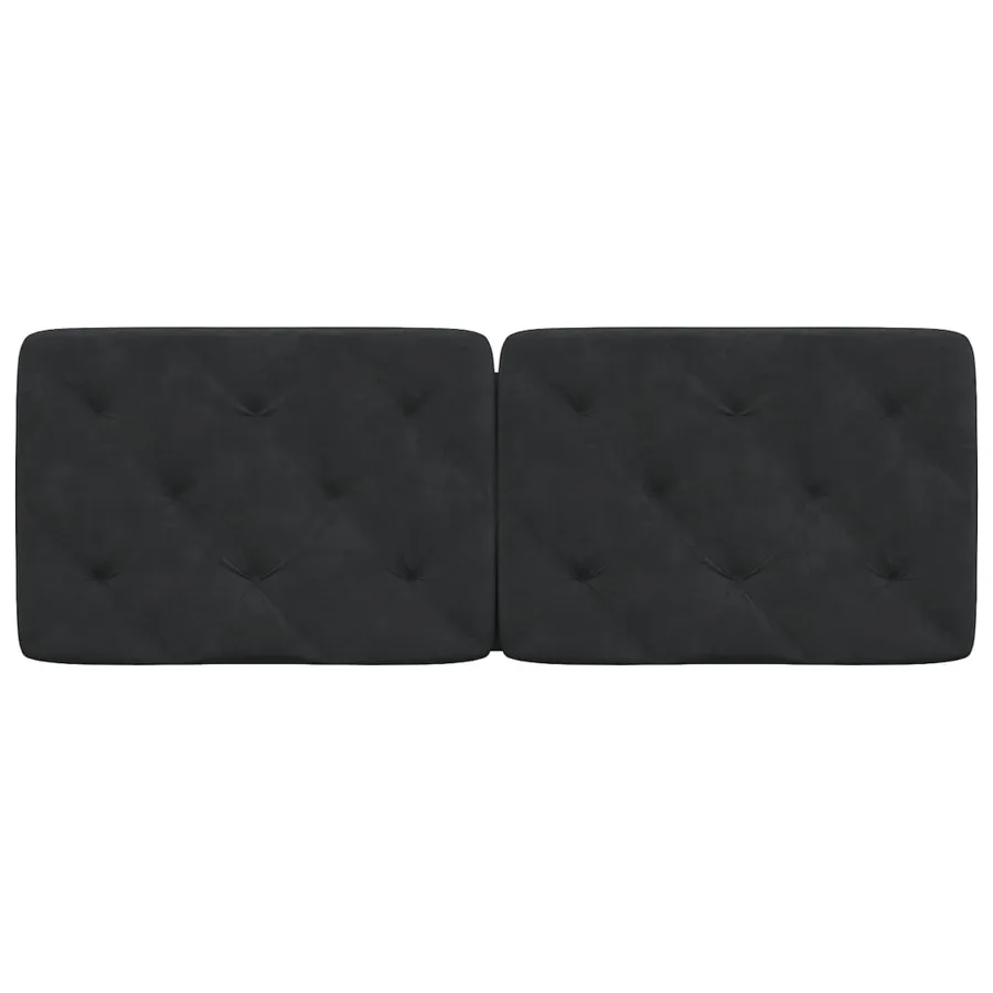 Coussin de tête de lit noir 140 cm velours - 5
