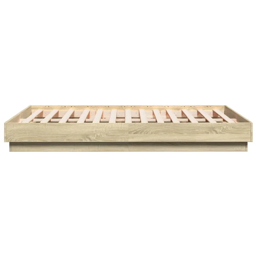 Cadre de lit sans matelas chêne sonoma 120x190 cm - 5