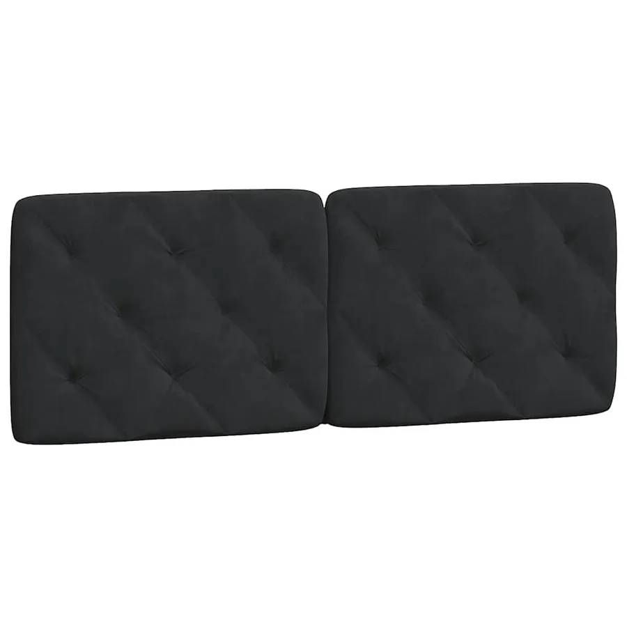 Cadre de lit sans matelas noir 140x190 cm velours - 8