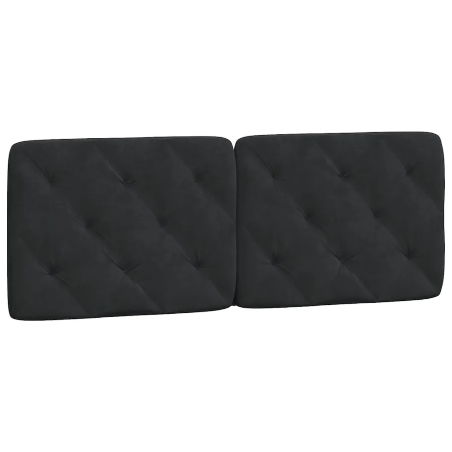 Lit avec matelas noir 140x200 cm velours - 5