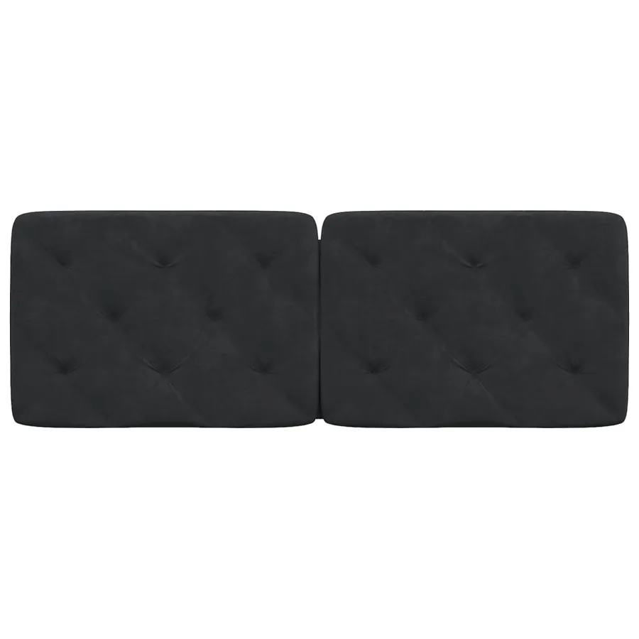 Coussin de tête de lit noir 120 cm velours - 5