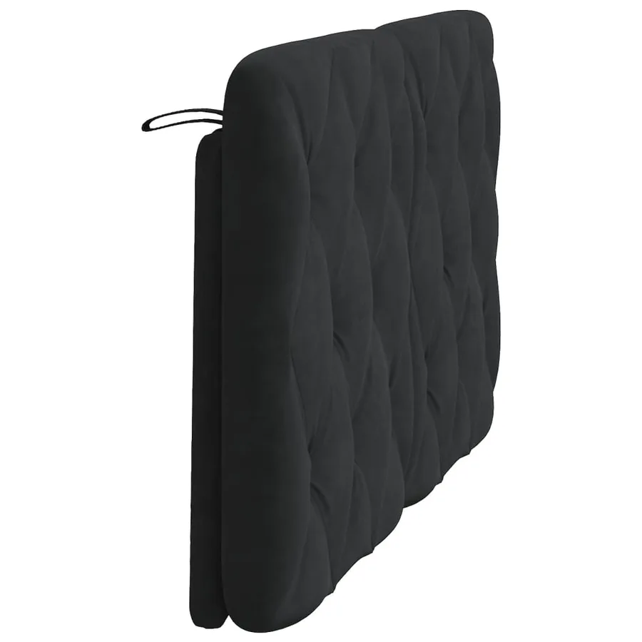 Coussin de tête de lit noir 120 cm velours - 6