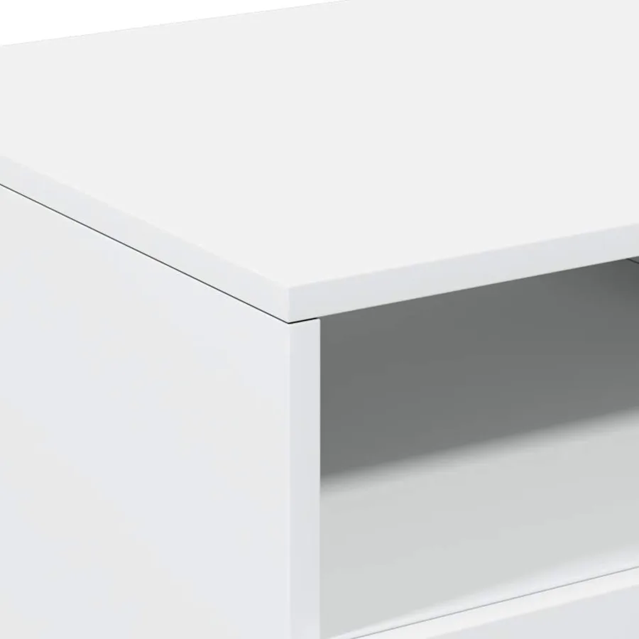 Table basse avec lumières LED blanc 90x49x40 cm - 10