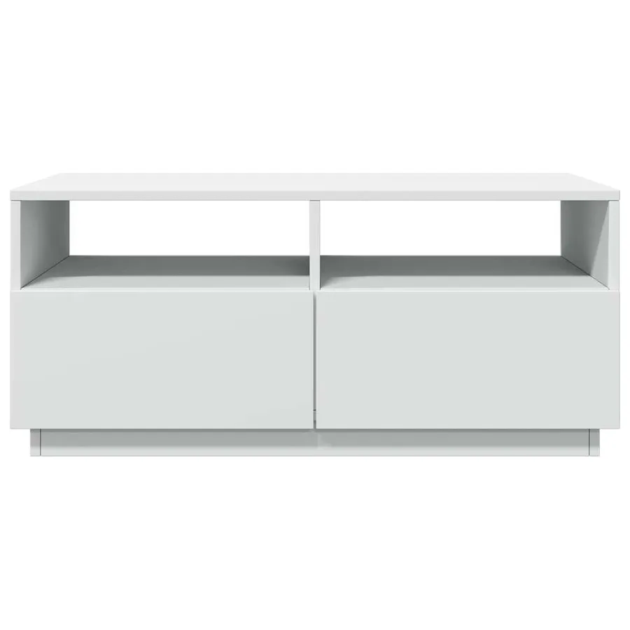 Table basse avec lumières LED blanc 90x49x40 cm - 7