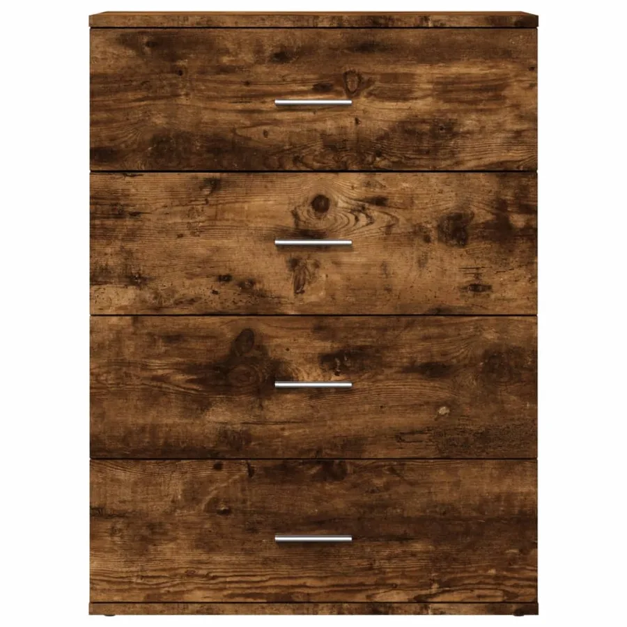 Buffets 2 pcs chêne fumé 60x39x80 cm bois d'ingénierie - 5