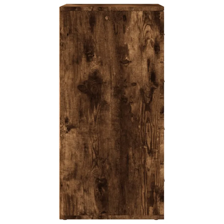 Buffets 2 pcs chêne fumé 60x39x80 cm bois d'ingénierie - 6