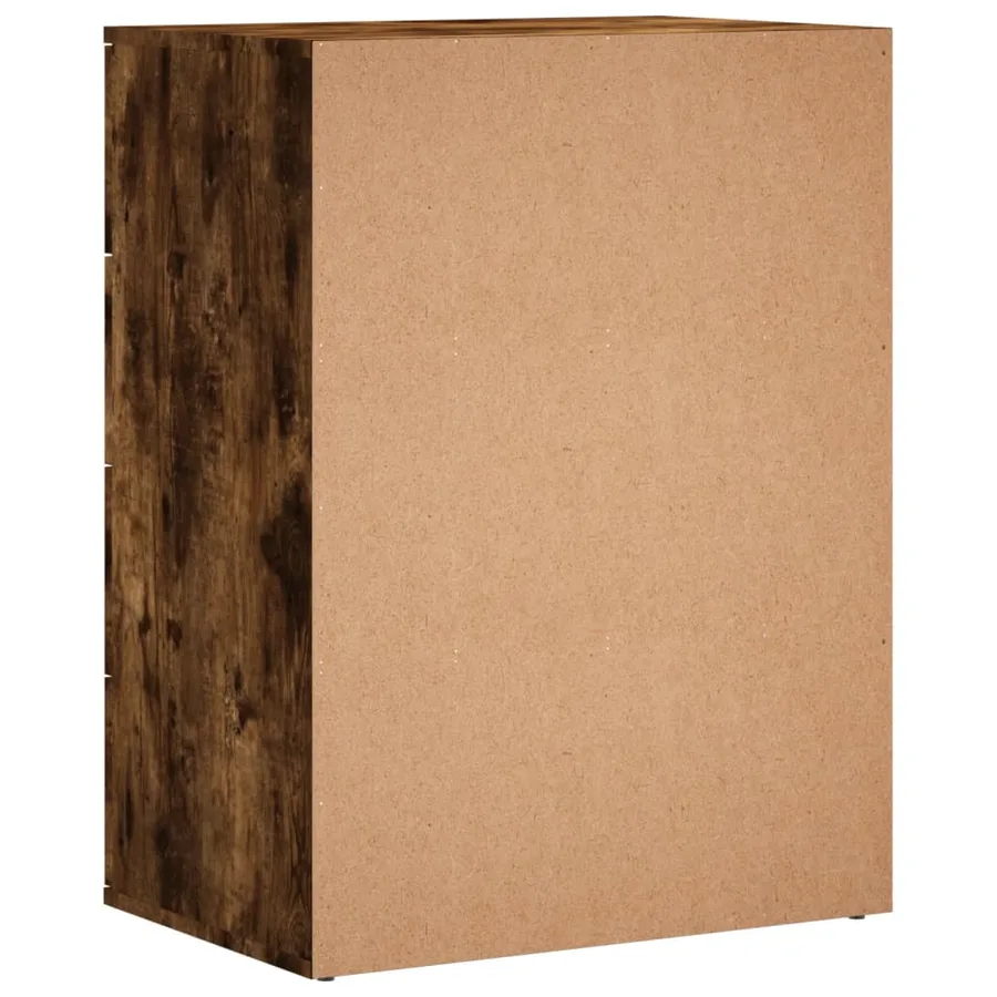 Buffets 2 pcs chêne fumé 60x39x80 cm bois d'ingénierie - 7