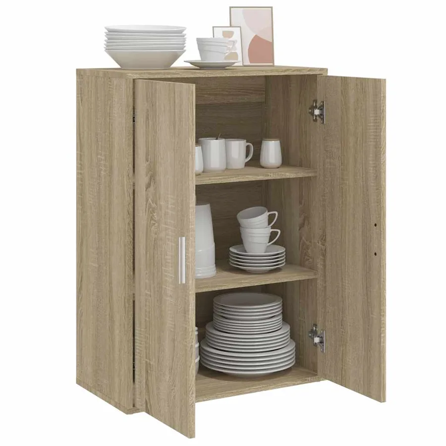Buffet chêne sonoma 60x31x84 cm bois d'ingénierie - 4