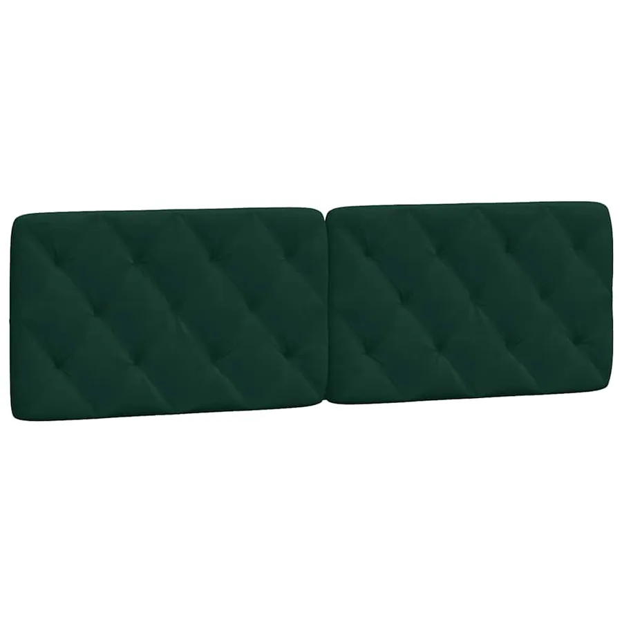 Coussin de tête de lit vert foncé 160 cm velours - 2