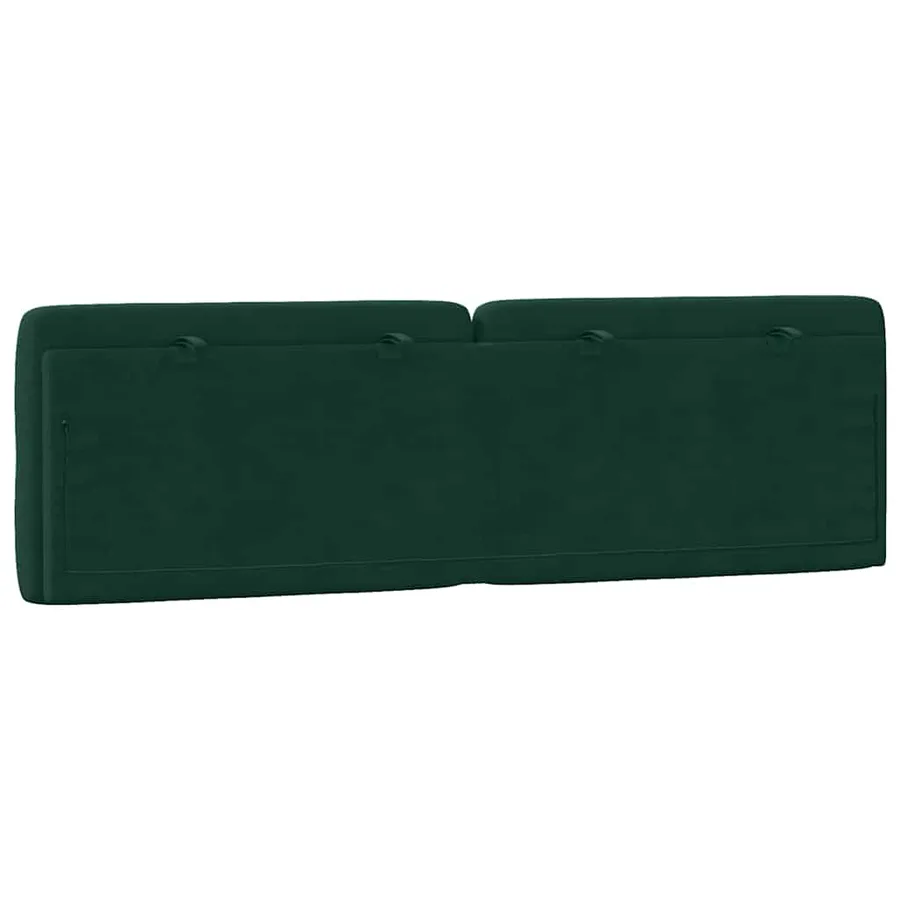 Coussin de tête de lit vert foncé 160 cm velours - 7