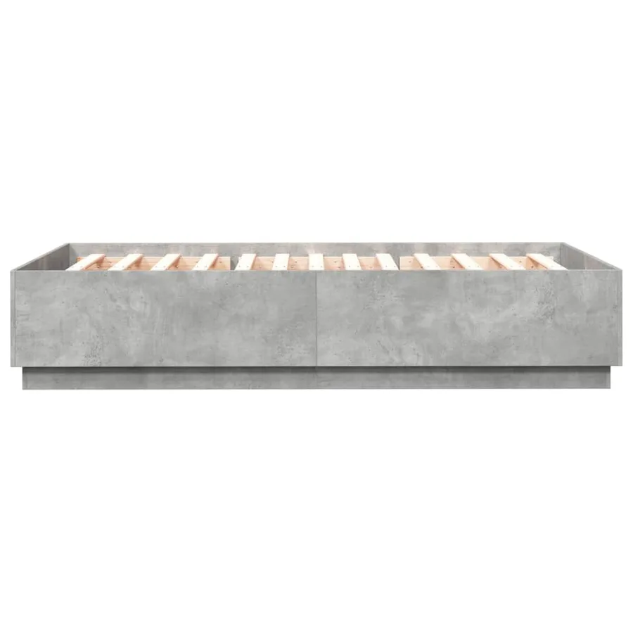 Cadre de lit sans matelas gris béton 160x200 cm - 5