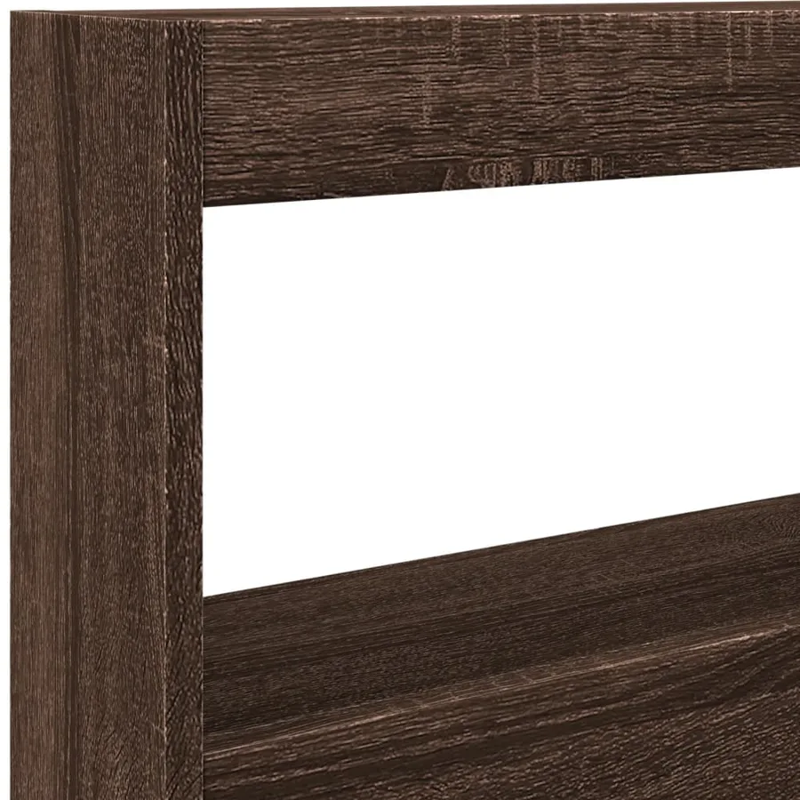 Armoire tête de lit avec LED chêne marron 100x17x102 cm - 9