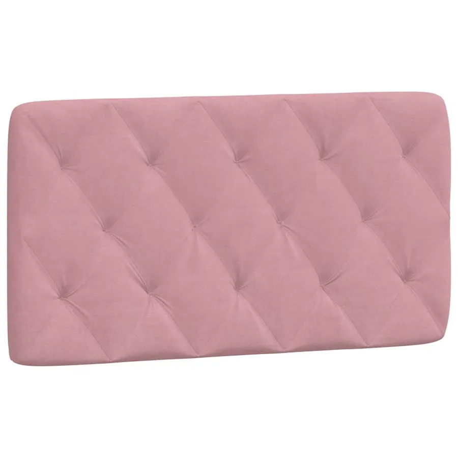 Cadre de lit sans matelas rose 100x200 cm velours - 8