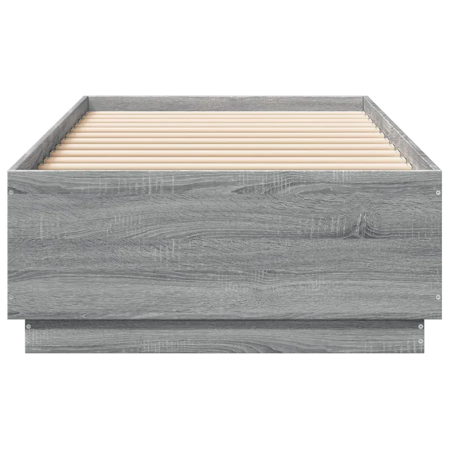 Cadre de lit sans matelas sonoma gris 90x200 cm - 4