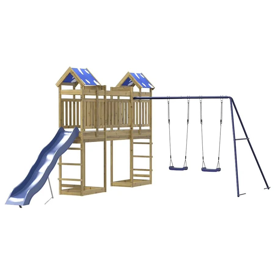 Aire de jeux d'extérieur bois de pin imprégné - 4