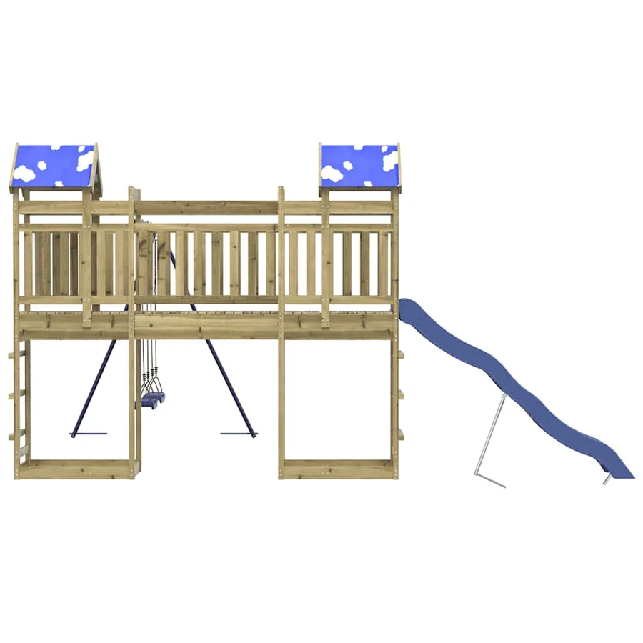 Aire de jeux d'extérieur bois de pin imprégné - 5