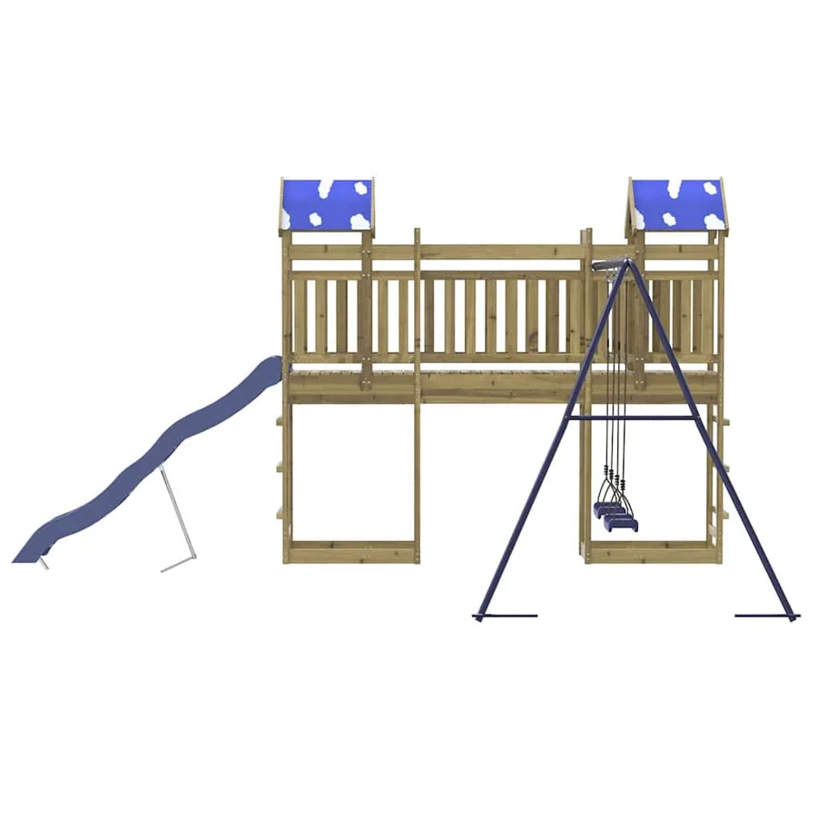 Aire de jeux d'extérieur bois de pin imprégné - 6