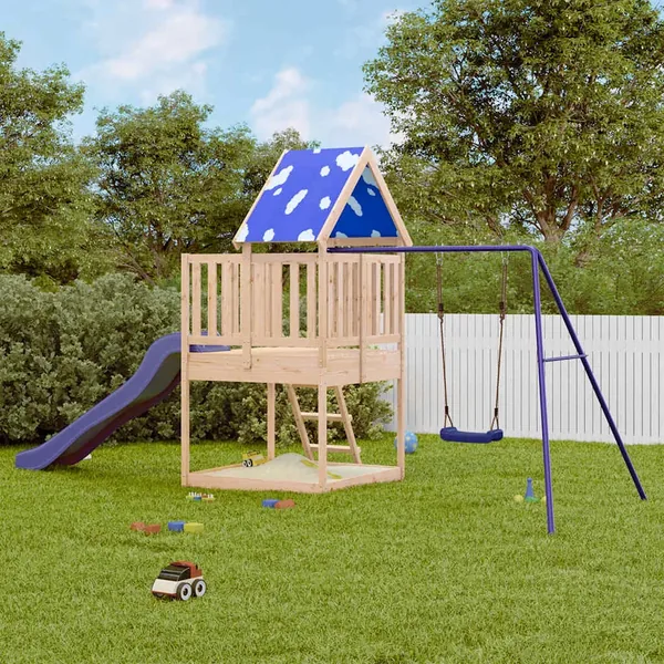 Aire de jeux d'extérieur bois de pin massif