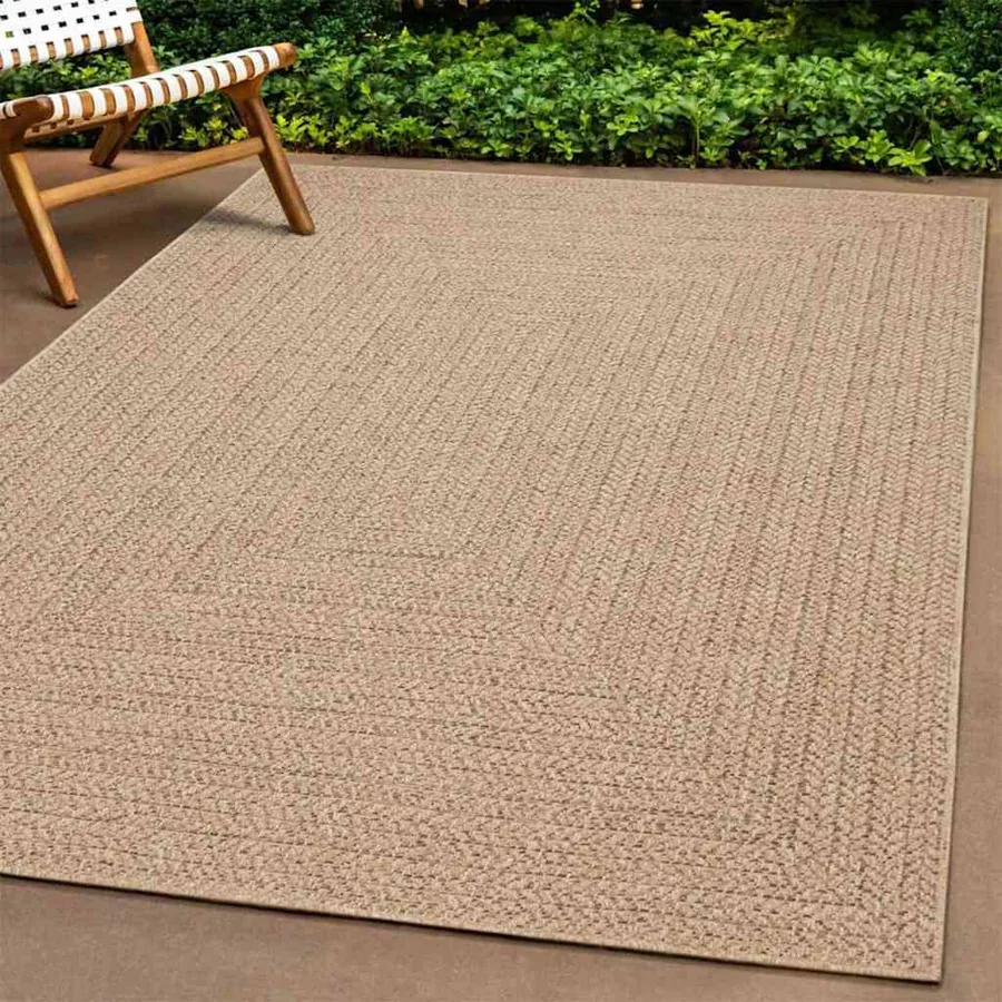 Tapis ZIZUR 80x250 cm aspect de jute intérieur et extérieur