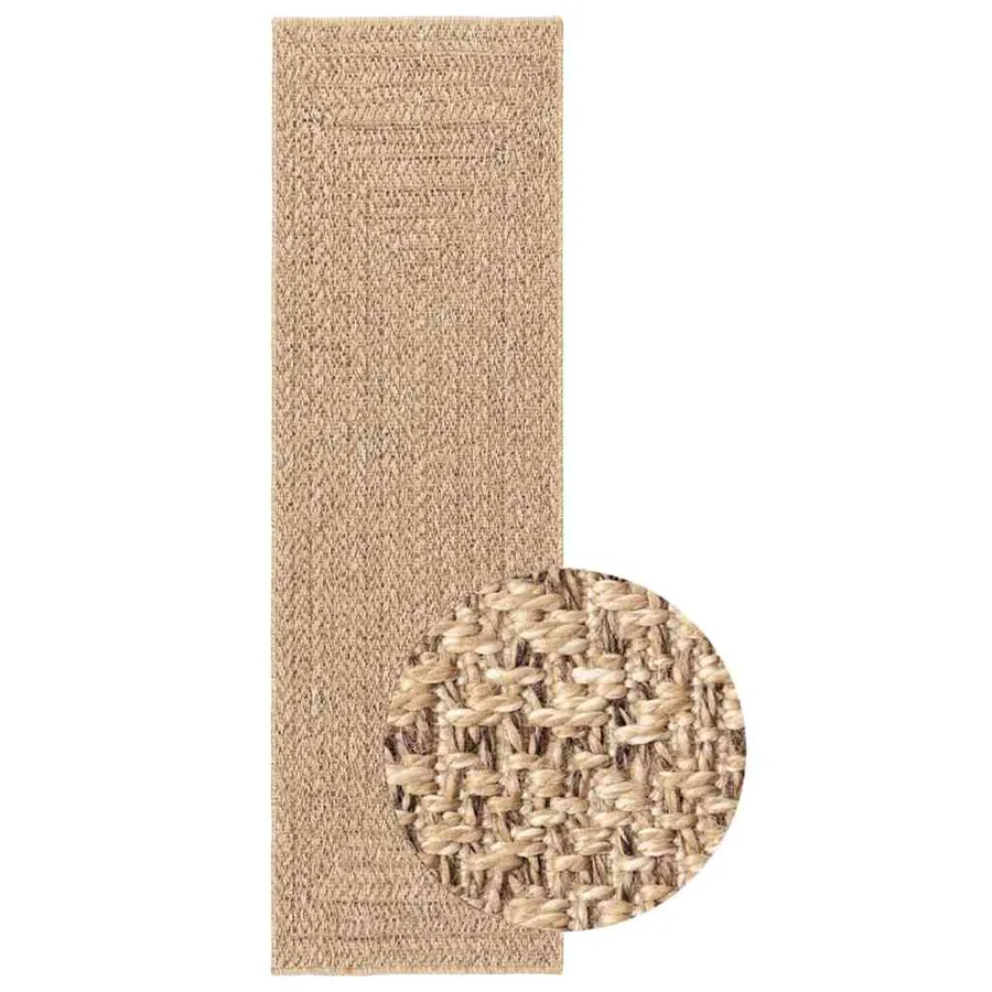 Tapis ZIZUR 80x250 cm aspect de jute intérieur et extérieur - 2