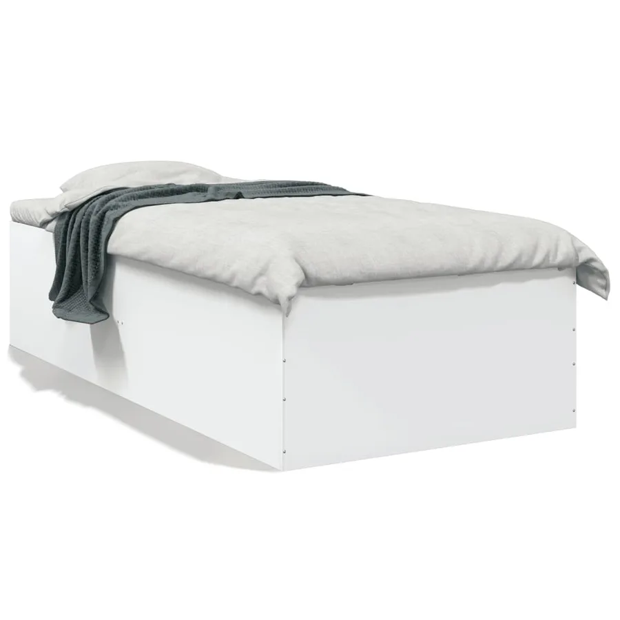Cadre de lit sans matelas blanc 90x200 cm - 2
