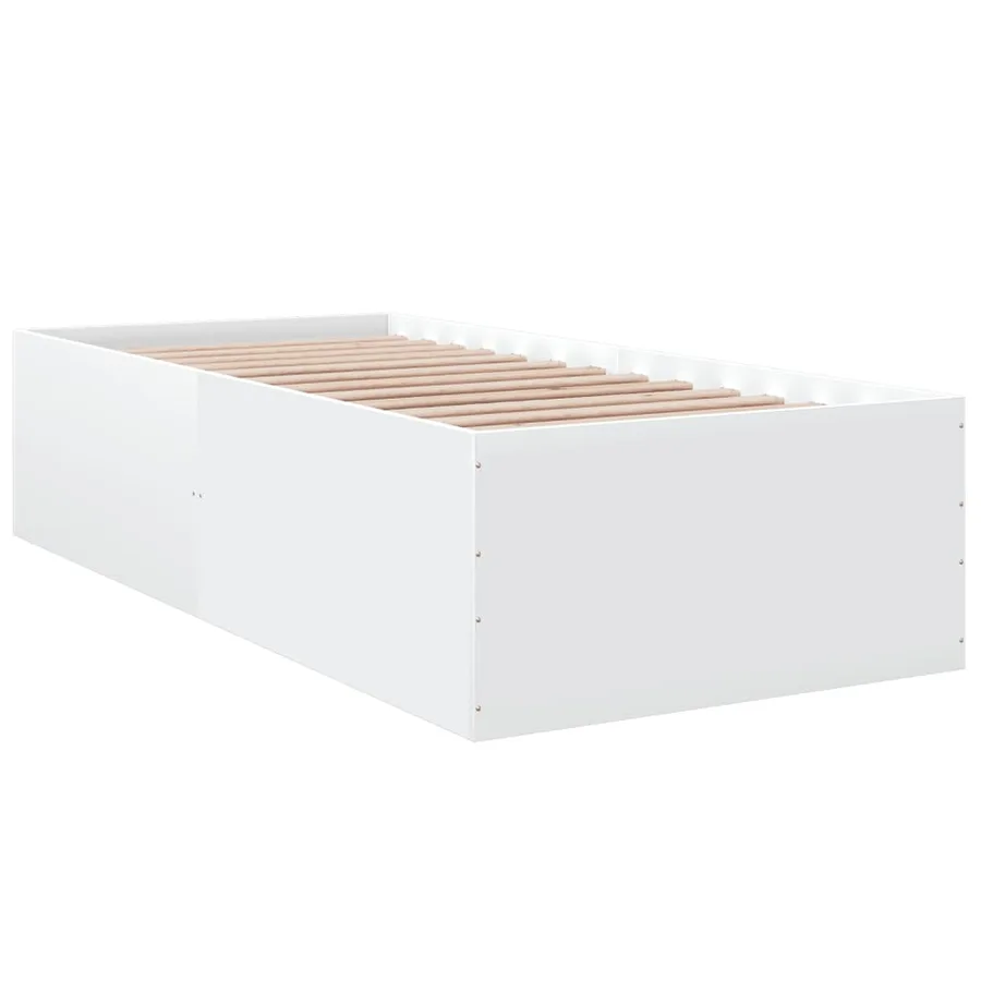Cadre de lit sans matelas blanc 90x200 cm - 3