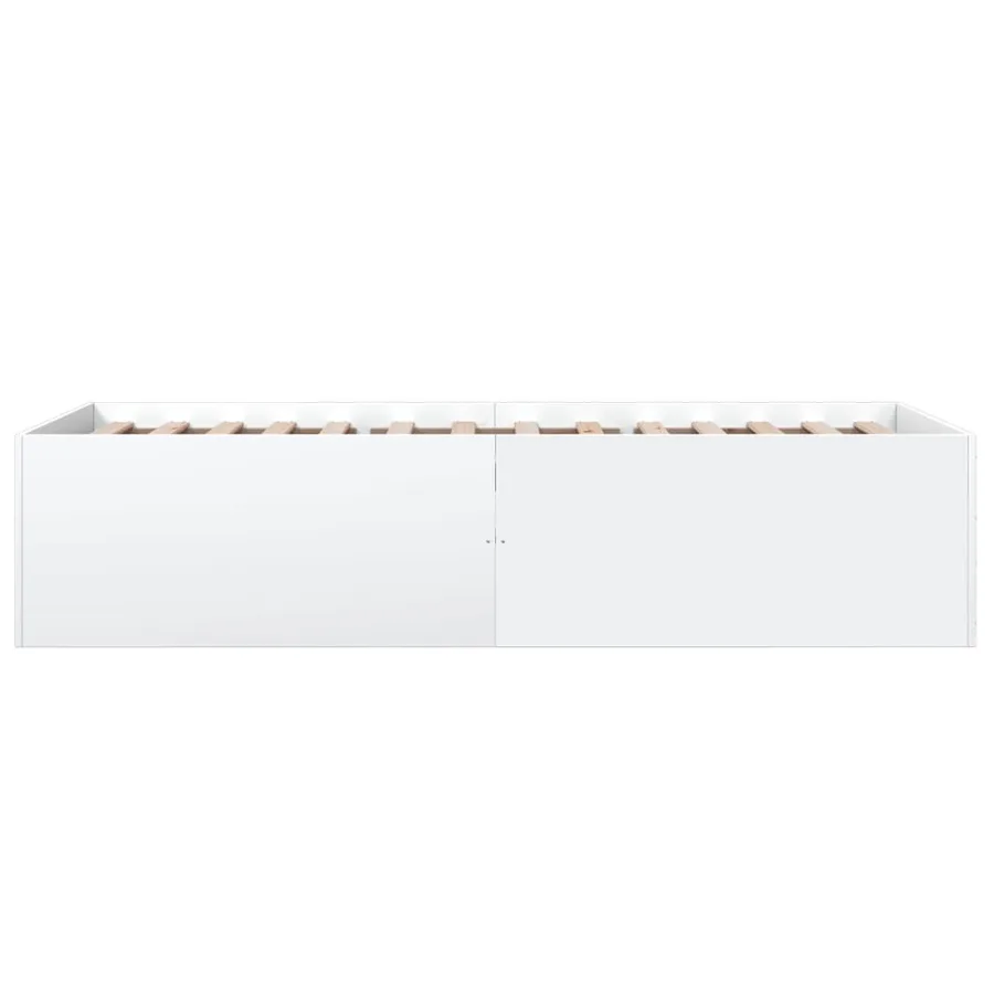 Cadre de lit sans matelas blanc 90x200 cm - 5