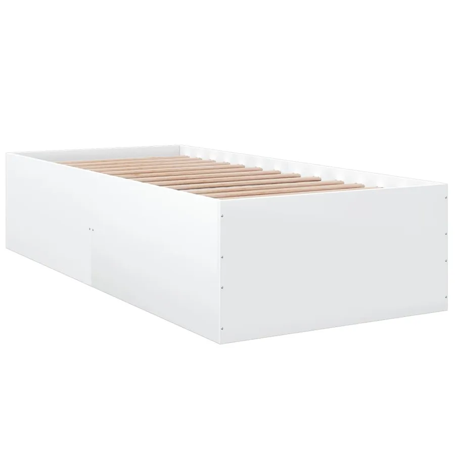 Cadre de lit sans matelas blanc 90x200 cm - 6