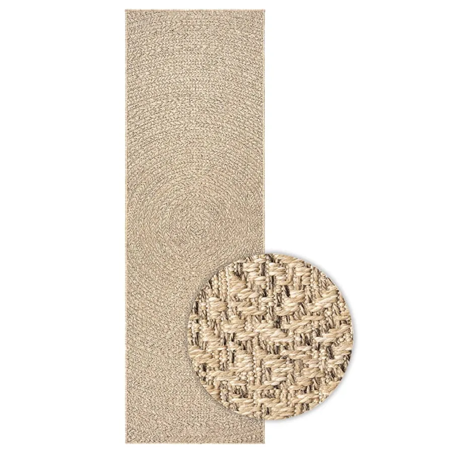 Tapis ZIZUR 80x200 cm aspect de jute intérieur et extérieur - 2