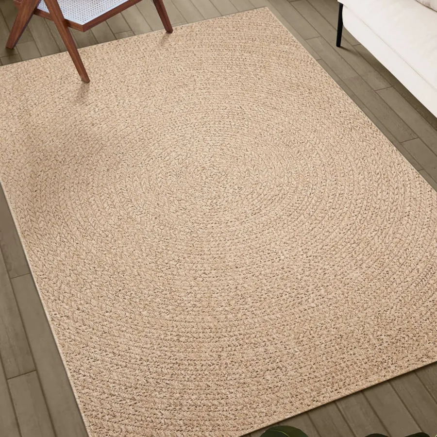 Tapis ZIZUR 80x200 cm aspect de jute intérieur et extérieur - 3