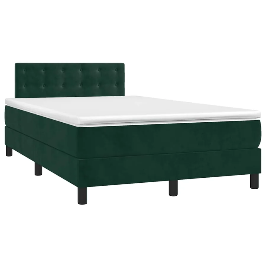 Sommier à lattes de lit et matelas Vert foncé 120x200cm Velours - 3