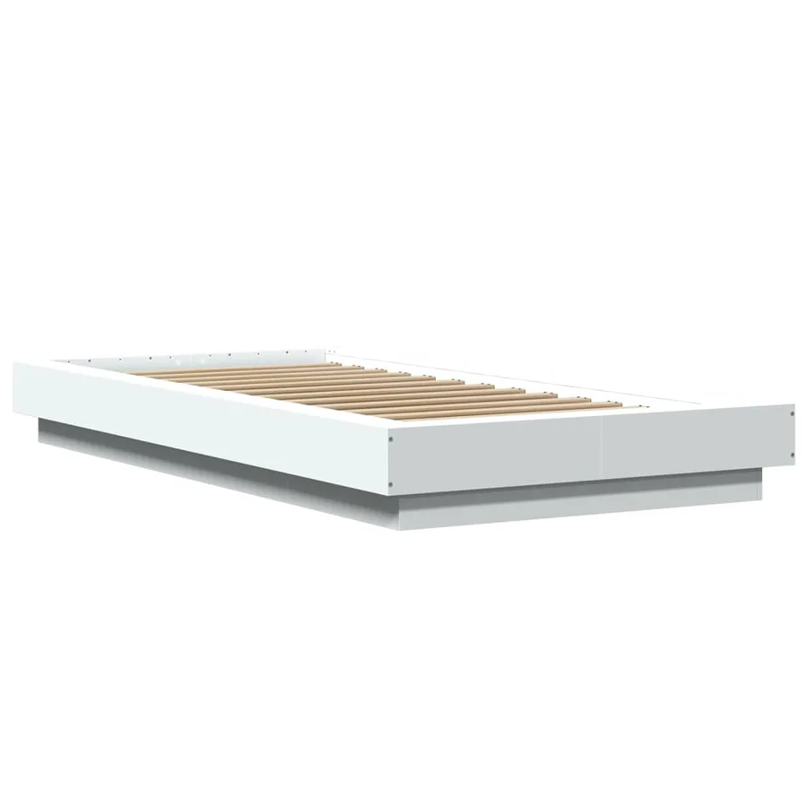 Cadre de lit sans matelas blanc 90x190 cm - 3