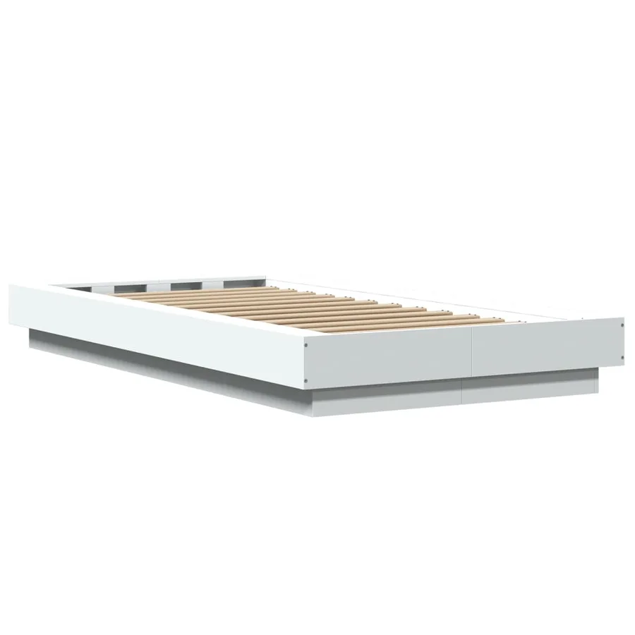 Cadre de lit sans matelas blanc 90x190 cm - 6