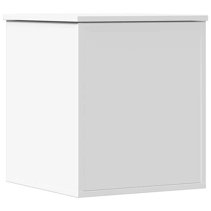 Boîte de rangement blanc 40x42x46 cm bois d'ingénierie - 6