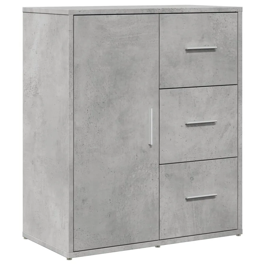 Buffets 2 pcs gris béton 60x31x70 cm bois d'ingénierie - 4