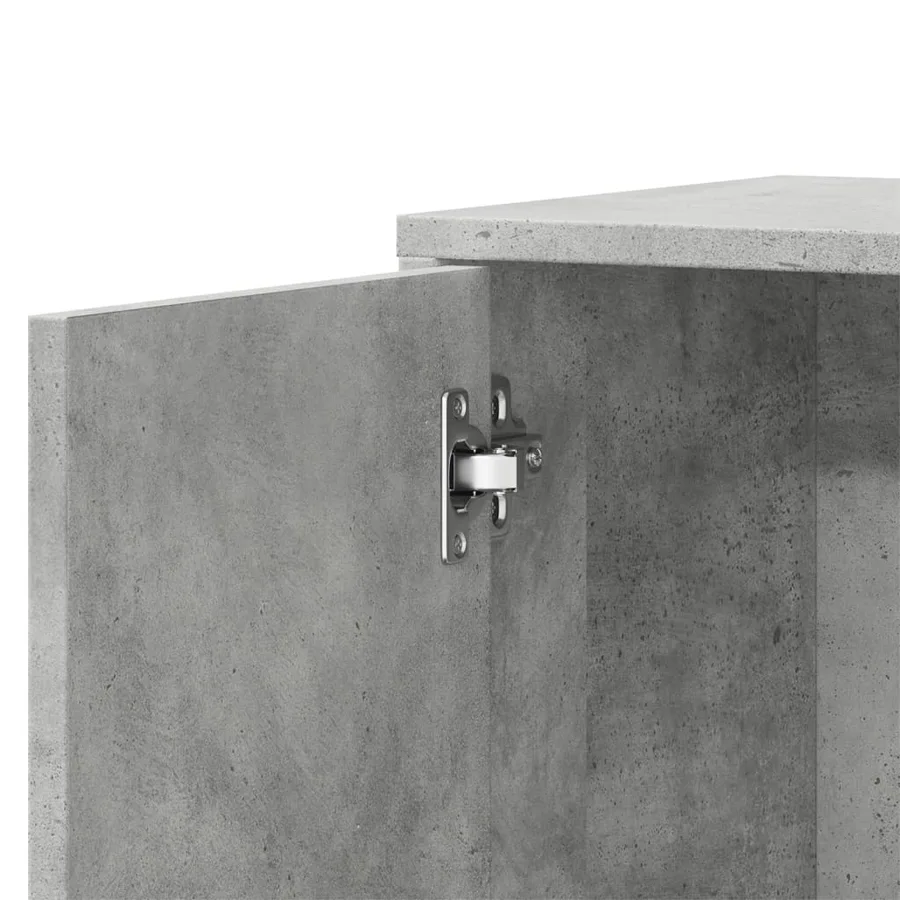 Buffets 2 pcs gris béton 60x31x70 cm bois d'ingénierie - 9