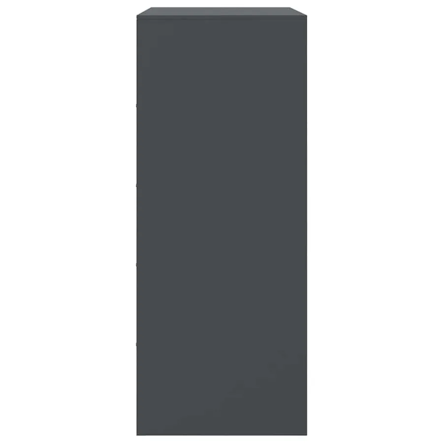 Buffet haut anthracite 67x39x95 cm acier - 8