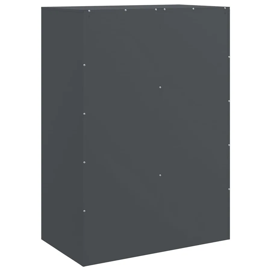 Buffet haut anthracite 67x39x95 cm acier - 9