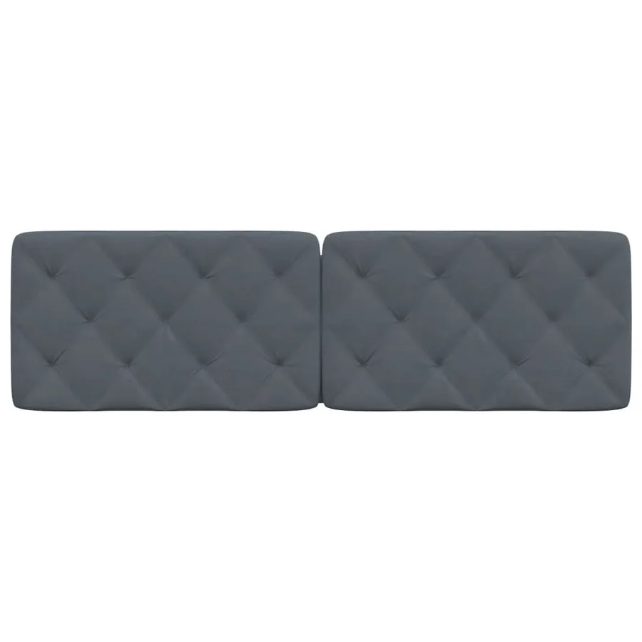 Coussin de tête de lit gris foncé 160 cm velours - 5