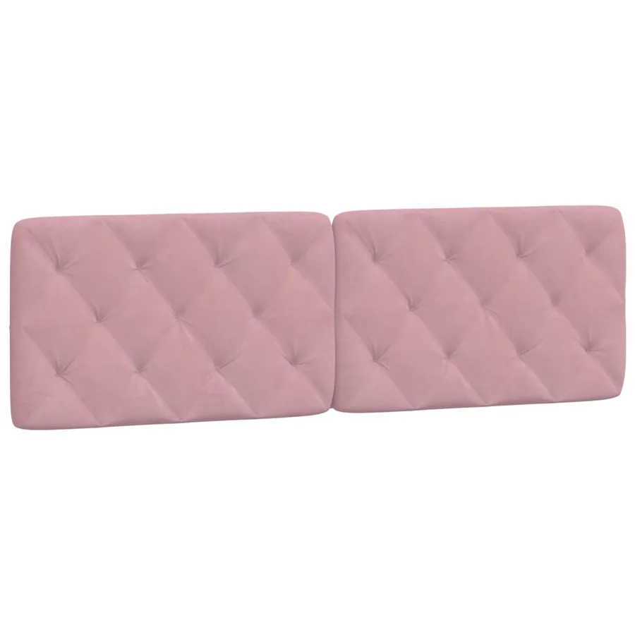Lit avec matelas rose 160x200 cm velours - 5