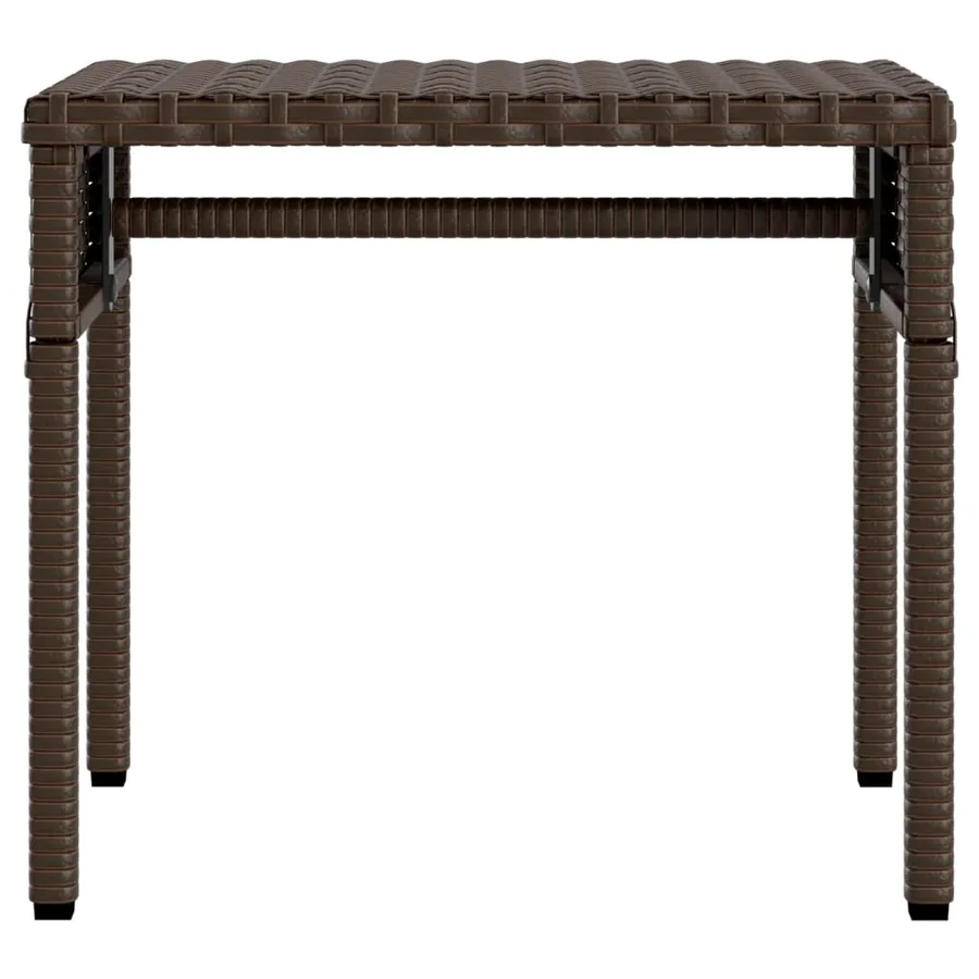 Chaises longues lot de 2 avec auvents et table gris poly rotin - 17