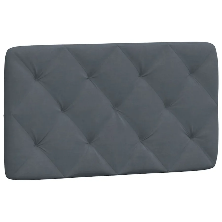Lit avec matelas gris foncé 90x190 cm velours - 5