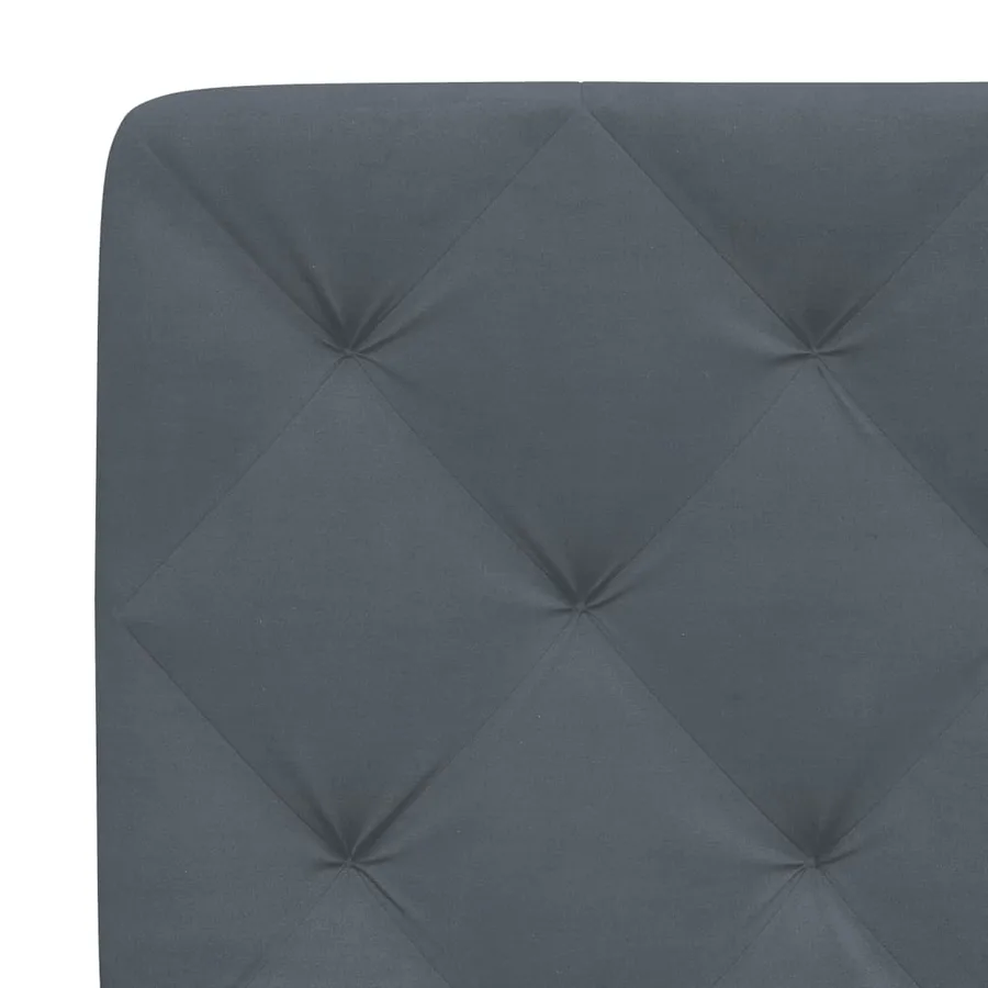 Lit avec matelas gris foncé 90x190 cm velours - 6