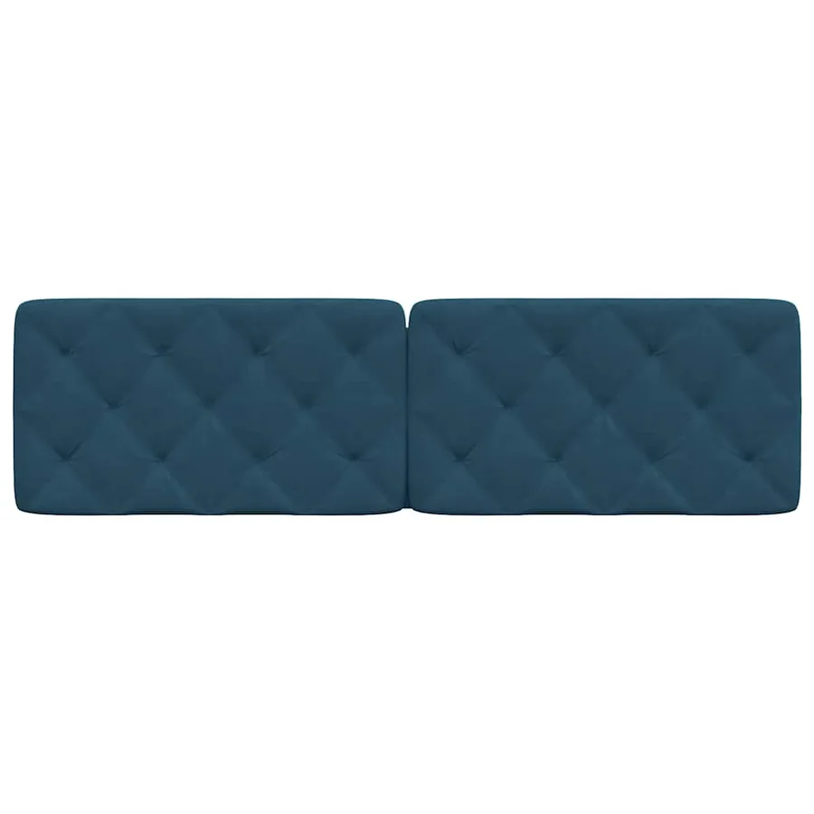 Coussin de tête de lit bleu 180 cm velours - 5
